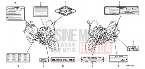 ETIQUETTE DE PRECAUTIONS CBF10009 de 2009